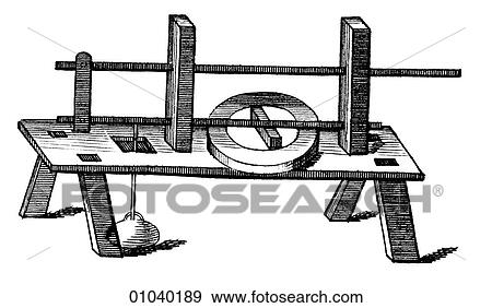 Stock Illustration - Industry & Technology - line art Agriculture Cheese Press. Fotosearch