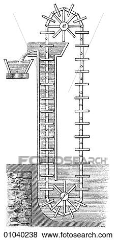 Stock Illustration - Industry & Technology -line art Machinery Hydraulics. Fotosearch