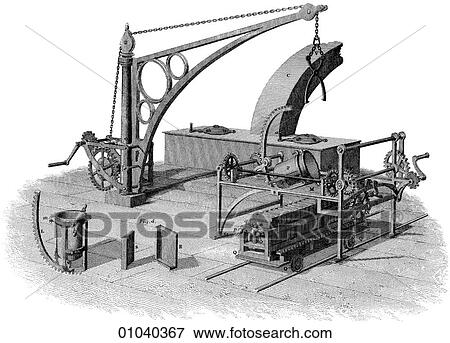 Industry & Technology -line art Manufacturing A machine for casting the ingots of silver at the mint. machinery precious metal, molten, heat, hot, mold, currency, change, money, machinery View Large Illustration Stock Illustration - Industry & Technology -line art Manufacturing A machine for casting the ingots of silver at the mint. machinery precious metal, molten, heat, hot, mold, currency, change, money, machinery. Fotosearch