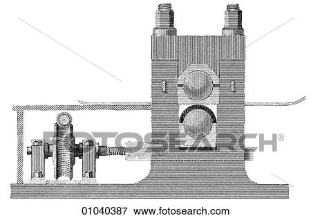 Stock Illustration - Industry & Technology -line art Manufacturing Machines used in the mint.. Fotosearch