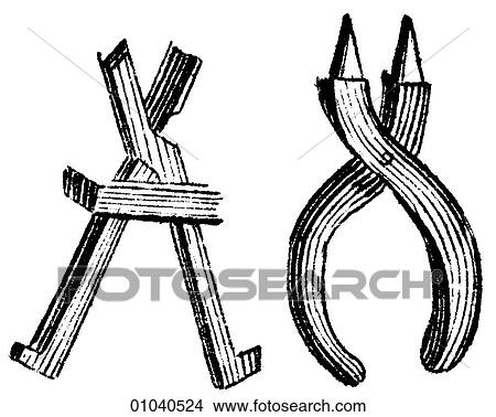 Stock Illustration - Industry & Technology -line art Manufacturing Cutler Tools Pliers. Fotosearch