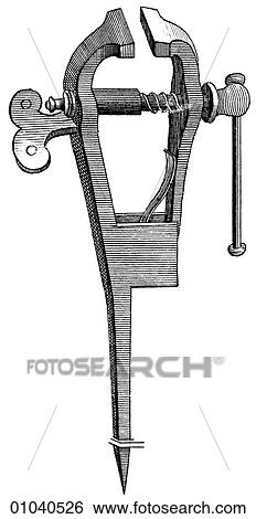Stock Illustration - Industry & Technology -line art Manufacturing Cutler Tools Vice or Vise. Fotosearch