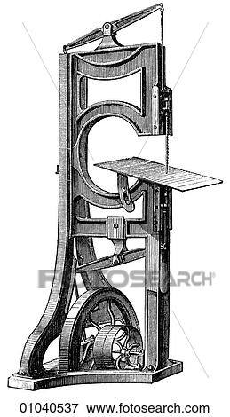 Stock Illustration - Industry & Technology -line art Furniture manufacturing Vertical Machine Saw. Fotosearch