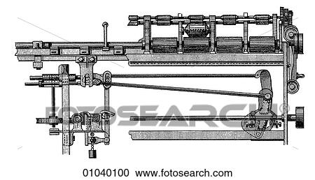 Clipart - Industry & Technology -line art (t4) Machinery Factory Late 19th century manufacturing. Fotosearch