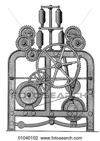 Industry & Technology -line art (t4) Machinery Factory Late 19th century manufacturing View Large Illustration Drawing - Industry & Technology -line art (t4) Machinery Factory Late 19th century manufacturing. Fotosearch