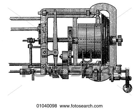 Industry & Technology -line art (t4) Machinery Factory Late 19th century manufacturing View Large Illustration Stock Illustration - Industry & Technology -line art (t4) Machinery Factory Late 19th century manufacturing. Fotosearch