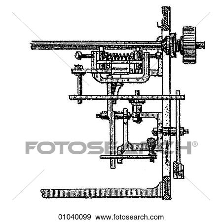 Stock Illustration - Industry & Technology -line art (t4) Machinery Factory Late 19th century manufacturing. Fotosearch
