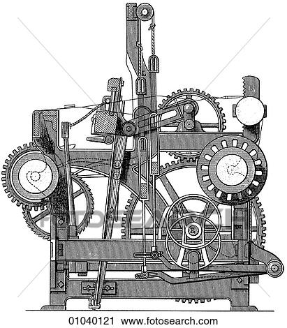 Industry & Technology -line art (u4) Machinery Factory Late 19th century textile manufacturing View Large Illustration Clip Art - Industry & Technology -line art (u4) Machinery Factory Late 19th century textile manufacturing. Fotosearch