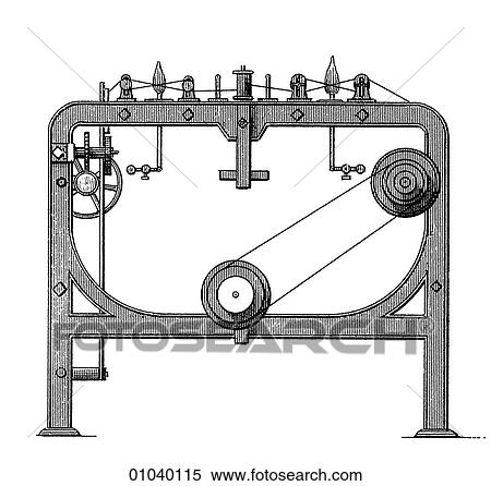 Industry & Technology - line art (u4) Machinery Factory Late 19th century textile manufacturing View Large Illustration Stock Illustration - Industry & Technology - line art (u4) Machinery Factory Late 19th century textile manufacturing. Fotosearch