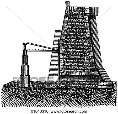 Industry & Technology -line art (v4) Civil Engineering A 19th century German engraving (cross-section) of a sluice-gate system for a dam showing the mechanism to raise and lower the gate. View Large Illustration Clipart - Industry & Technology -line art (v4) Civil Engineering A 19th century German engraving (cross-section) of a sluice-gate system for a dam showing the mechanism to raise and lower the gate.. Fotosearch