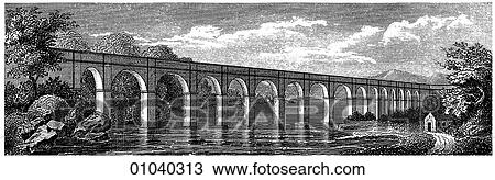 Industry & Technology -line art (v4) Civil Engineering Illustration A 19th century German engraving of an aqueduct carrying water from a distant reservoir to a city. This construction is modeled on the ancient Roman aqueducts. View Large Illustration Drawing - Industry & Technology -line art (v4) Civil Engineering Illustration A 19th century German engraving of an aqueduct carrying water from a distant reservoir to a city. This construction is modeled on the ancient Roman aqueducts.. Fotosearch