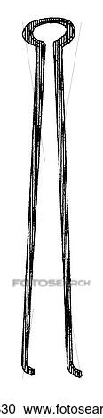 Clipart - Industry & Technology -line art (w4) Iron and steel making Early 19th century tools for casting ingots of iron in a foundry.. Fotosearch