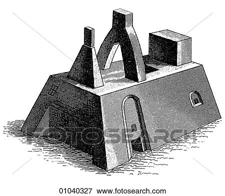 Stock Illustration - Industry & Technology -line art (w4) Iron and steel making Early 19th century tools for casting ingots of iron in a foundry.. Fotosearch