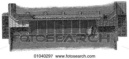 Industry & Technology -line art (x4) Civil Engineering Section of canal construction. Lock systems are a means of connecting waterways at different elevations by canals. The technology to move these massive amounts of water was complex and required inge View Large Illustration Stock Illustration - Industry & Technology -line art (x4) Civil Engineering Section of canal construction. Lock systems are a means of connecting waterways at different elevations by canals. The technology to move these massive amounts of water was complex and required inge. Fotosearch
