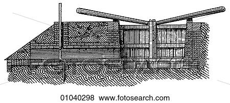 Industry & Technology -line art (x4) Civil Engineering Lock doors on a small canal Lock systems are a means of connecting waterways at different elevations by canals. The technology to move these massive amounts of water was complex and required ingenui View Large Illustration Stock Illustration - Industry & Technology -line art (x4) Civil Engineering Lock doors on a small canal Lock systems are a means of connecting waterways at different elevations by canals. The technology to move these massive amounts of water was complex and required ingenui. Fotosearch