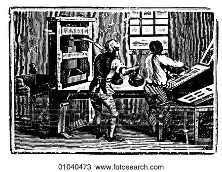 Drawing - Industry & Technology Trades Printer. Fotosearch
