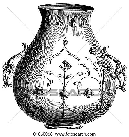 Artifacts - Alabaster - India An Alabaster Vase c. 1850 View Large Illustration Stock Illustration - Artifacts - Alabaster - India An Alabaster Vase c. 1850. Fotosearch
