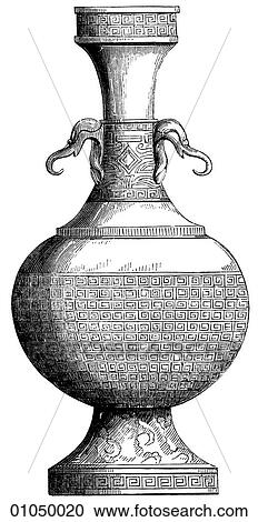Artifacts - Bronze - China Vase c. 1850 View Large Illustration Clipart - Artifacts - Bronze - China Vase c. 1850. Fotosearch