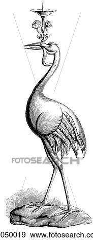 Stock Illustration - Artifacts - Bronze - Japan Candlestick c. 1875. Fotosearch