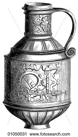 Artifacts Cruche or Jug View Large Illustration Clip Art - Artifacts Cruche or Jug. Fotosearch