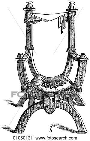 Artifacts - Furniture - France Chair of the 15th century. View Large Illustration Clip Art - Artifacts - Furniture - France Chair of the 15th century.. Fotosearch