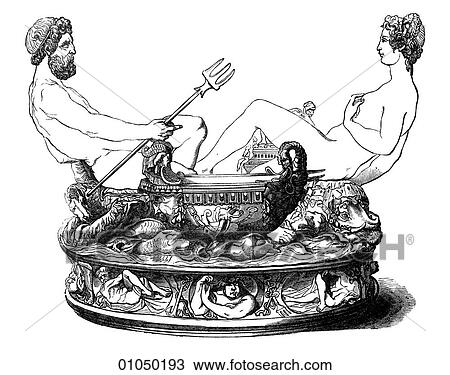 Artifacts - Gold - Italy Saltcellar created for Francis I of France by Benvenuto Cellini (1500-1571) The artist was a renowned Florentine goldsmith, sculptor and writer of the mannerist school. His autobiography, which survives is one of the key documen View Large Illustration Drawing - Artifacts - Gold - Italy Saltcellar created for Francis I of France by Benvenuto Cellini (1500-1571) The artist was a renowned Florentine goldsmith, sculptor and writer of the mannerist school. His autobiography, which survives is one of the key documen. Fotosearch
