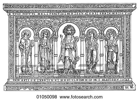 Artifacts - Gold - Switzerland The Golden Altar-Front from the Minster at Basle. church, religion, religious, metal, Swiss, Helvetia, 15th century View Large Illustration Stock Illustration - Artifacts - Gold - Switzerland The Golden Altar-Front from the Minster at Basle. church, religion, religious, metal, Swiss, Helvetia, 15th century. Fotosearch