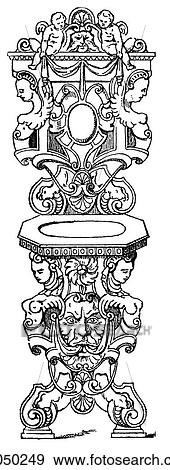 Artifacts Italian Renaissance Florentine Chair. 16th century. The Renaissance -- the revival of arts and literature under the influence of classical (Greek & Roman) models in the 14th - 16th centuries. View Large Illustration Stock Illustration - Artifacts Italian Renaissance Florentine Chair. 16th century. The Renaissance -- the revival of arts and literature under the influence of classical (Greek & Roman) models in the 14th - 16th centuries.. Fotosearch