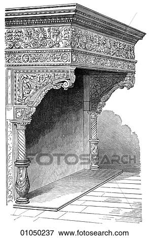 Artifacts - Italy Marble Chimney-Piece from the Ducal Palace (Doge`s Place) at Venice. The Renaissance -- the revival of arts and literature under the influence of classical (Greek & Roman) models in the 14th - 16th centuries. View Large Illustration Stock Illustration - Artifacts - Italy Marble Chimney-Piece from the Ducal Palace (Doge`s Place) at Venice. The Renaissance -- the revival of arts and literature under the influence of classical (Greek & Roman) models in the 14th - 16th centuries.. Fotosearch