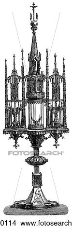 Artifacts - Metal - Germany Gothic Monstrance. Castle Sedletz, Bohemia. 15th century. The Gothic style succeeded the Romanesque period. It reached its highest achievements in Northern and Western Europe from the mid-12th century until as late as the 16t View Large Illustration Stock Illustration - Artifacts - Metal - Germany Gothic Monstrance. Castle Sedletz, Bohemia. 15th century. The Gothic style succeeded the Romanesque period. It reached its highest achievements in Northern and Western Europe from the mid-12th century until as late as the 16t. Fotosearch