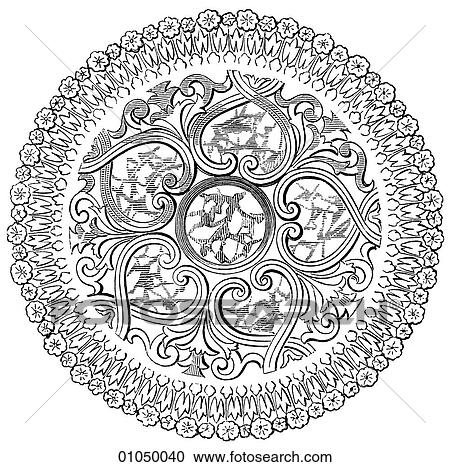 Artifacts - Porcelain - France Plate by Bernard Palissy (1509-1590) Palissy was a French Huguenot (Protestant) potter, writer and artist. He was jailed for his religion in his early years but his talent caused him to be freed into the employ of a noble View Large Illustration Clipart - Artifacts - Porcelain - France Plate by Bernard Palissy (1509-1590) Palissy was a French Huguenot (Protestant) potter, writer and artist. He was jailed for his religion in his early years but his talent caused him to be freed into the employ of a noble. Fotosearch