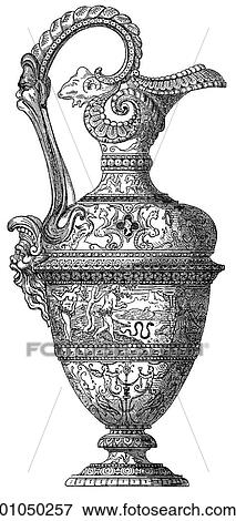 Artifacts - Porcelain - Italy A Majolica Ewer. c. 1530-40. This piece depicts Adam & Eve in the Garden of Eden. Majolica is a tin-glazed pottery similar to Fayence-ware. It was introduced to Italy from Moorish Spain through the island of Majorca, thus it View Large Illustration Stock Illustration - Artifacts - Porcelain - Italy A Majolica Ewer. c. 1530-40. This piece depicts Adam & Eve in the Garden of Eden. Majolica is a tin-glazed pottery similar to Fayence-ware. It was introduced to Italy from Moorish Spain through the island of Majorca, thus it. Fotosearch