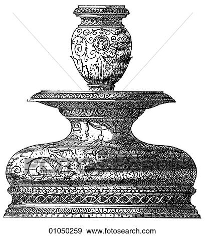 Artifacts - Porcelain - Italy Majolica Candlestick. c. 1540. Majolica is a tin-glazed pottery similar to Fayence-ware. It was introduced to Italy from Moorish Spain through the island of Majorca, thus its name. Italian manufacture of this earthenware is View Large Illustration Stock Illustration - Artifacts - Porcelain - Italy Majolica Candlestick. c. 1540. Majolica is a tin-glazed pottery similar to Fayence-ware. It was introduced to Italy from Moorish Spain through the island of Majorca, thus its name. Italian manufacture of this earthenware is. Fotosearch