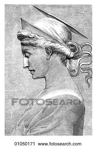 Artifacts - Relief - Italy St. Cecilia. Bust in relief by Donatello (1386-1466). St. Cecilia was one of the first martyrs of the early Roman church. She was married to St. Valerian, then a pagan, against her will. She is the patron saint of music and mu View Large Illustration Clip Art - Artifacts - Relief - Italy St. Cecilia. Bust in relief by Donatello (1386-1466). St. Cecilia was one of the first martyrs of the early Roman church. She was married to St. Valerian, then a pagan, against her will. She is the patron saint of music and mu. Fotosearch