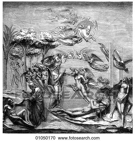 Clipart - Artifacts - Relief - Italy The Creation of Eve. From Lorenzo Ghiberti`s (1378-1455) second, bronze Baptistery Gate at Florence. The artist was born in the year of the Great Schism that saw two Popes (one in Rome, the other in Avignon France) contest the. Fotosearch