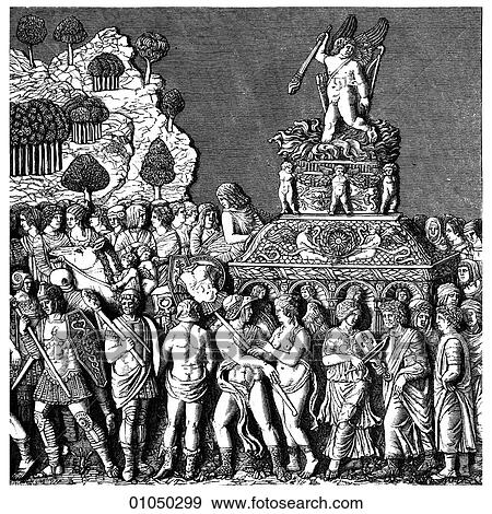 Artifacts - Sculpture - Austria - Italy The Triumph of Love. Relief from the ivory shrine at Graz, Austria but made in Northern Italy. c. 1480. View Large Illustration Stock Illustration - Artifacts - Sculpture - Austria - Italy The Triumph of Love. Relief from the ivory shrine at Graz, Austria but made in Northern Italy. c. 1480.. Fotosearch