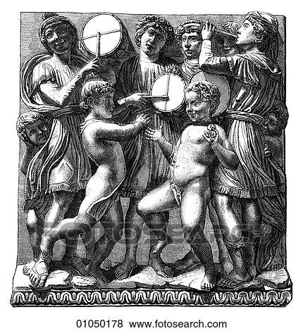 Stock Illustration - Artifacts - Sculpture - Italy A relief in marble by Luca della Robbia (1400-1482) in the Cantoria (organ loft, singing gallery) created for the Cathedral at Florence. The artist worked exclusively in marble and this is part of his most important work, b. Fotosearch