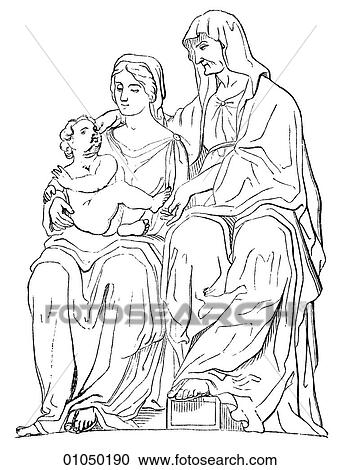 Artifacts - Sculpture - Italy Group in marble by Andrea Sansovino (1467-1529) San Agostino at Rome - 1512. The sculptor`s original name was Andrea Contucci. He was born in the year the Turks first conquered Herzegovina, introducing Islam to the Balkans. View Large Illustration Clipart - Artifacts - Sculpture - Italy Group in marble by Andrea Sansovino (1467-1529) San Agostino at Rome - 1512. The sculptor`s original name was Andrea Contucci. He was born in the year the Turks first conquered Herzegovina, introducing Islam to the Balkans.. Fotosearch