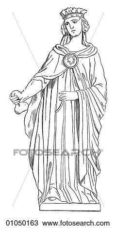 Artifacts - Sculpture - Italy The Empress Elizabeth, Mother of Conradin, (claimant to the throne of Sicily) Santa Maria del Carmine at Naples. c. 1250 View Large Illustration Drawing - Artifacts - Sculpture - Italy The Empress Elizabeth, Mother of Conradin, (claimant to the throne of Sicily) Santa Maria del Carmine at Naples. c. 1250. Fotosearch