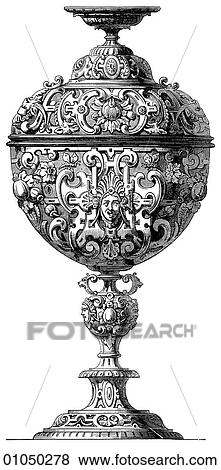 Artifacts - Silver - France Double Goblet, c. 1570-1600 View Large Illustration Stock Illustration - Artifacts - Silver - France Double Goblet, c. 1570-1600. Fotosearch