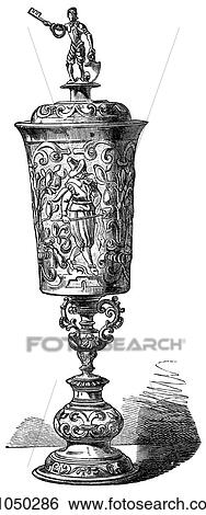 Artifacts - Silver - Germany Guild-Cup. Silver. Close of the 16th. Century Owned by a member of a trade guild for use on ceremonial occasions View Large Illustration Stock Illustration - Artifacts - Silver - Germany Guild-Cup. Silver. Close of the 16th. Century Owned by a member of a trade guild for use on ceremonial occasions. Fotosearch
