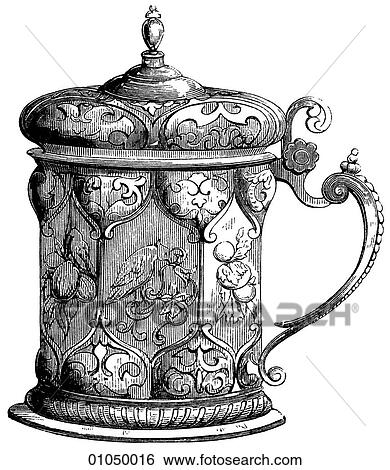 Artifacts - Silver - Holland Silver-gilt Tankard, 1630 This piece was made in the year John Winthrop, the English Puritan leader, founded the city of Boston, Mass. View Large Illustration Stock Illustration - Artifacts - Silver - Holland Silver-gilt Tankard, 1630 This piece was made in the year John Winthrop, the English Puritan leader, founded the city of Boston, Mass.. Fotosearch