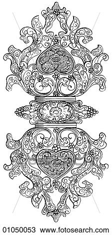 Artifacts - Silver - Italy Book-Clasp View Large Illustration Drawing - Artifacts - Silver - Italy Book-Clasp. Fotosearch
