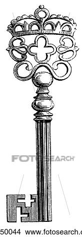 Artifacts - Steel - England Key c. 1660 View Large Illustration Stock Illustration - Artifacts - Steel - England Key c. 1660. Fotosearch