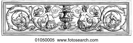 Artifacts - Wood - Belgium Originally carved in oak, this panel is an example of the Flemish Renaissance style made in the year 1540. The influence of Italian art, particularly that of Raphael is present. In this year Henry VIII of England married his View Large Illustration Stock Illustration - Artifacts - Wood - Belgium Originally carved in oak, this panel is an example of the Flemish Renaissance style made in the year 1540. The influence of Italian art, particularly that of Raphael is present. In this year Henry VIII of England married his. Fotosearch