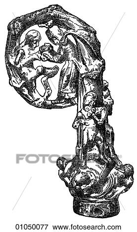Artifacts - Wood - Germany Crook of a Bishop`s Staff. Treasury of the Cathedral at Hildesheim, c. 1000. View Large Illustration Stock Illustration - Artifacts - Wood - Germany Crook of a Bishop`s Staff. Treasury of the Cathedral at Hildesheim, c. 1000.. Fotosearch