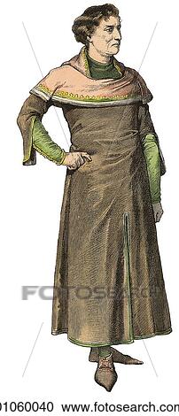 Fashion & Costume - (Color) c. 1350 England The Black Death (bubonic plague) kills one third of the population of England. Between 1347 and 1351 almost 75 million people died throughout Europe. In this period Boccaccio writes "The Decameron", a sort o View Large Illustration Clipart - Fashion & Costume - (Color) c. 1350 England The Black Death (bubonic plague) kills one third of the population of England. Between 1347 and 1351 almost 75 million people died throughout Europe. In this period Boccaccio writes "The Decameron", a sort o. Fotosearch