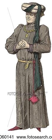 Fashion & Costume - (Color) c. 1471 England Henry VI View Large Illustration Clip Art - Fashion & Costume - (Color) c. 1471 England Henry VI. Fotosearch