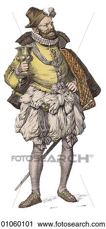 Fashion & Costume - (Color) c. 1570 Germany In this period Italian and Flemish painters such as Paul Rubens and Caravaggio were at the height of their power and influence. View Large Illustration Clip Art - Fashion & Costume - (Color) c. 1570 Germany In this period Italian and Flemish painters such as Paul Rubens and Caravaggio were at the height of their power and influence.. Fotosearch