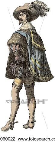 Fashion & Costume - (Color) c. 1625 France In this period Aelbert Culp the Dutch landscape artist was born (1620); Bernini created his "Neptune" and "Triton" sculptures; Van Dyck painted "Flight Into Egypt" (1621) and Schickardt builds the first c View Large Illustration Drawing - Fashion & Costume - (Color) c. 1625 France In this period Aelbert Culp the Dutch landscape artist was born (1620); Bernini created his "Neptune" and "Triton" sculptures; Van Dyck painted "Flight Into Egypt" (1621) and Schickardt builds the first c. Fotosearch